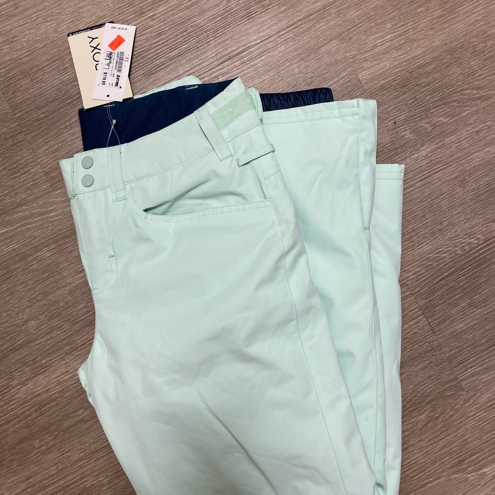 Roxy Snowboarding Pants, Mint Green